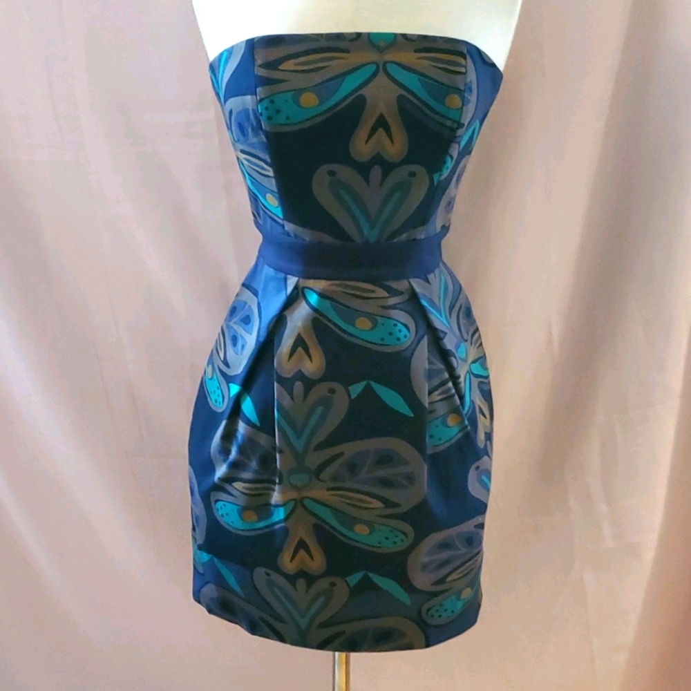 French Connection strapless dress sz 2 [806]